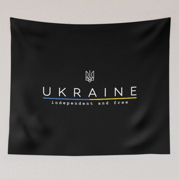 Item preview, Ukraine Independent And Free Blue Yellow Line Ukrainian Trident Tryzub designed and sold by Aide.