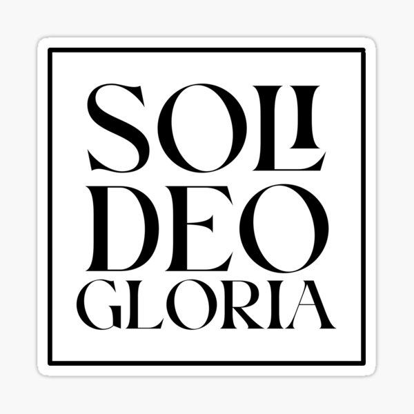 Vista previa del artículo con la obra «Soli Deo Gloria», diseñado y vendido por Abbiegq.