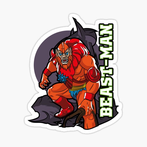 Beast-Man He-Man Art - Vintage Masters of the Universe Fan Artwork Sticker