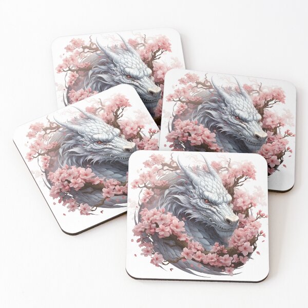 Item preview, Japanese Dragon With Cherry Blossoms designed and sold by Obsidian Ink by Wilshire.