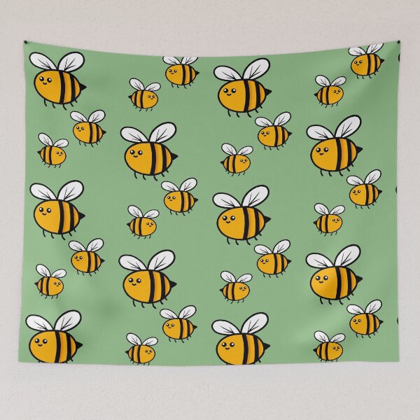 Item preview, Cute, happy bee designed and sold by JarhDesign.