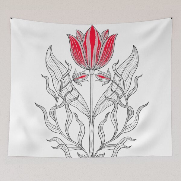 Item preview, Colored rose graphic design art print designed and sold by dcrc.