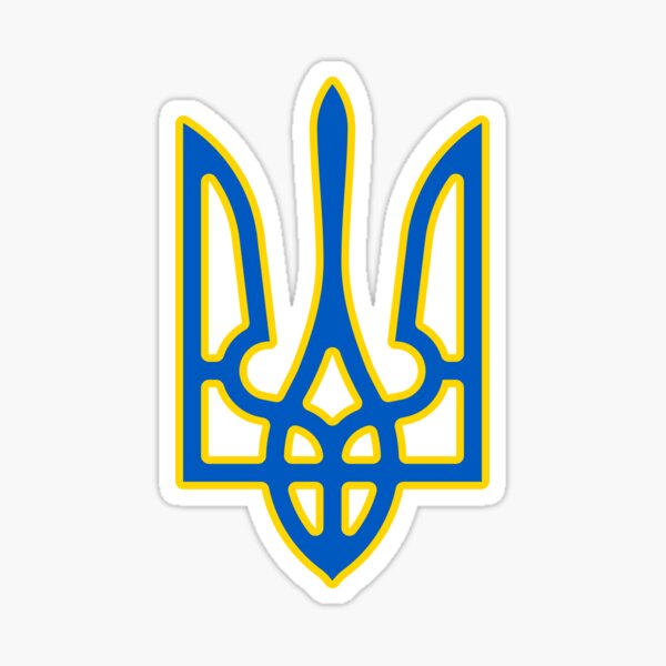 Vista previa del artículo con la obra «Tridente Ucraniano Ucrania Trizyb Tryzub Tridente Escudo Zelensky Congreso de Estados Unidos», diseñado y vendido por Aide.
