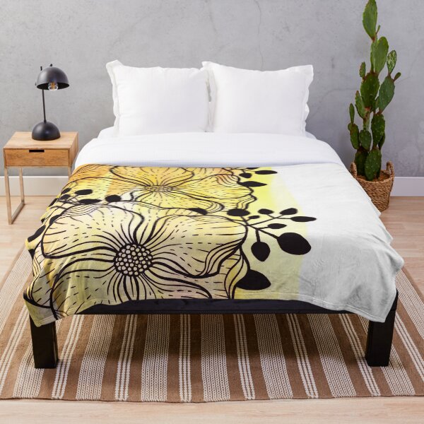 Item preview, Yellow Watercolor Flowers Duda designed and sold by BEATRIZKOBORI.