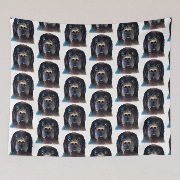 Item preview, Newfoundland dog watercolour painting designed and sold by Funsize-Art.