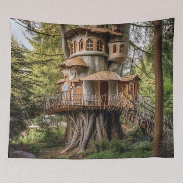Item preview, Whimsical Treehouse designed and sold by WhiteWolfe0127.