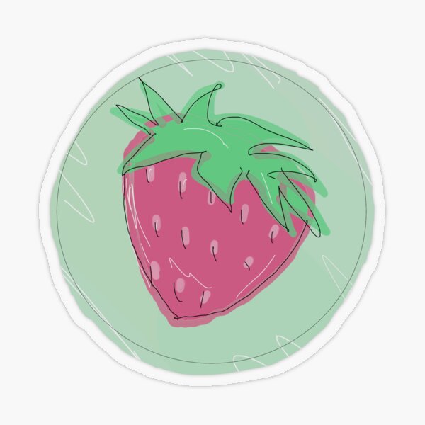 Small strawberry sticker Sticker for Sale by emmyb555