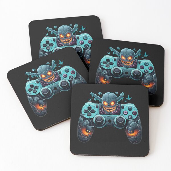 Item preview, Halloween Inspired Video Game Controller Skin - Skull Yellow Eyes designed and sold by T1337.