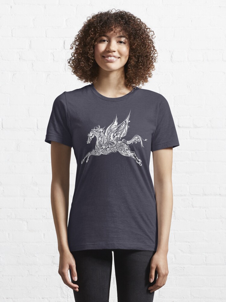Essential T-Shirt mit Tattoo Pferd, designt und verkauft von dynamitfrosch