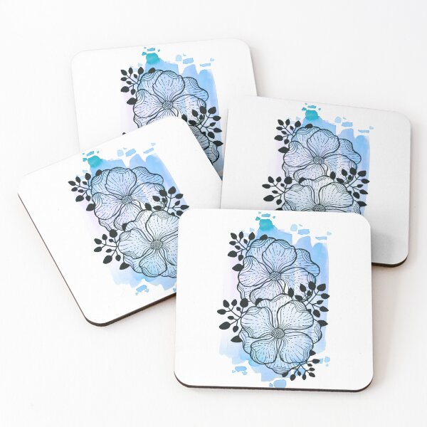 Item preview, Blue Watercolor Flowers Duda designed and sold by BEATRIZKOBORI.