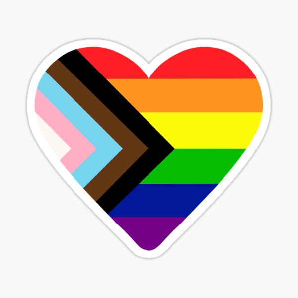 Item preview, Progress Pride Flag Heart   designed and sold by arnulffodurfee.