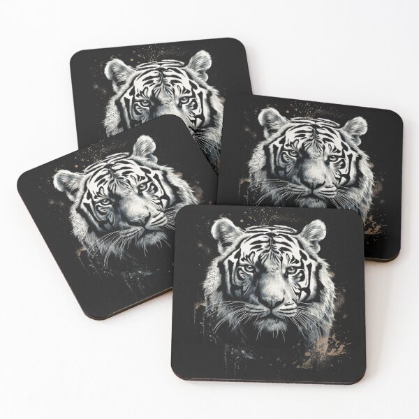 Item preview, A Distressed Street Art White Bengal Tiger designed and sold by GVRDesign.