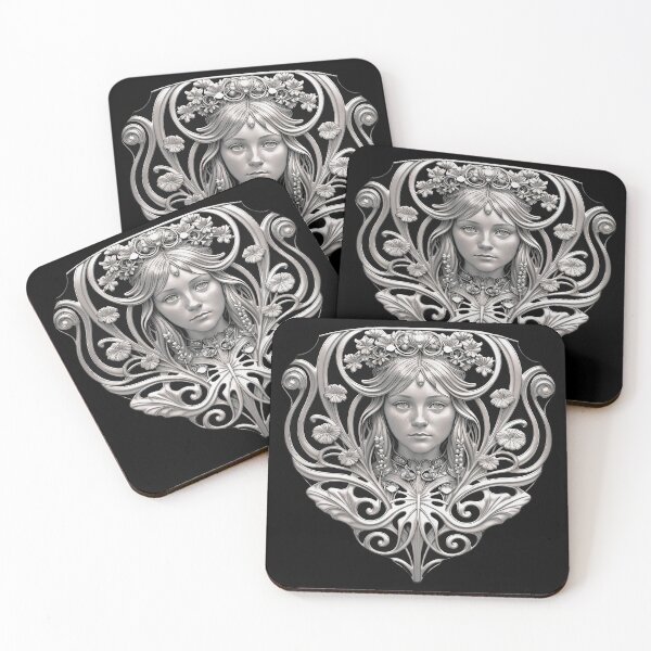 Item preview, Art Nouveau Queen Vintage Art Alphonse Mucha inspired designed and sold by artelligens.
