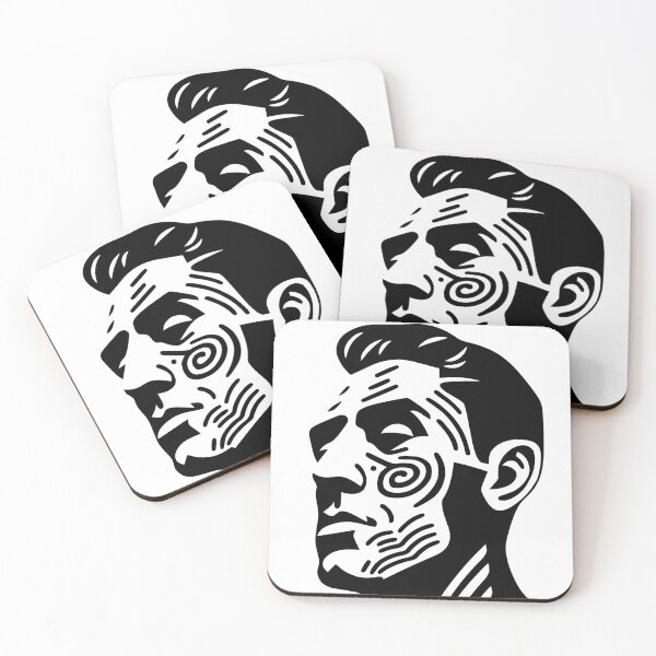 Item preview, Black and White Illustration of a Man's Face designed and sold by aigcx.