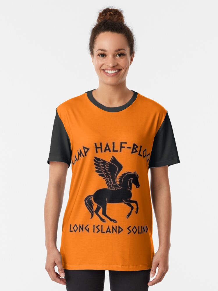 Camp Half-Blood Short Sleeve T-shirt-Orange-XXL 