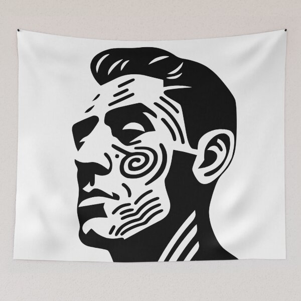 Item preview, Black and White Illustration of a Man's Face designed and sold by aigcx.