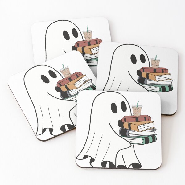 Item preview, Ghost with books & iced coffee designed and sold by cjharbor.