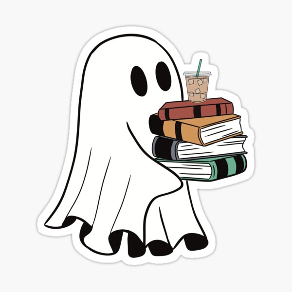 Item preview, Ghost with books & iced coffee designed and sold by cjharbor.
