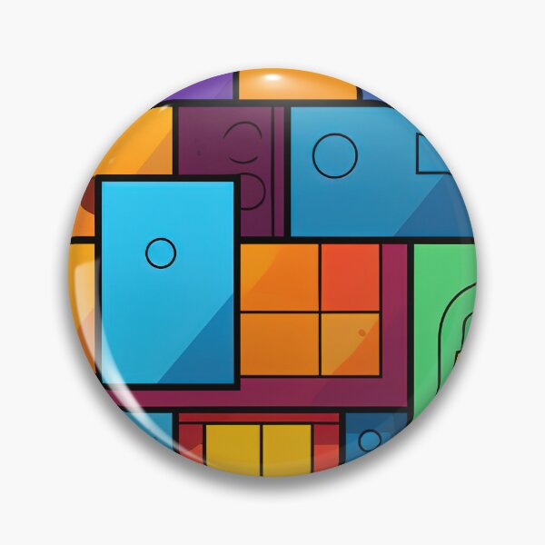 Item preview, Geometric Multicolored Squares and Rectangles Pattern designed and sold by Lamarcy.
