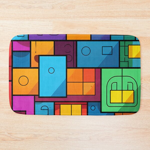 Item preview, Geometric Multicolored Squares and Rectangles Pattern designed and sold by Lamarcy.