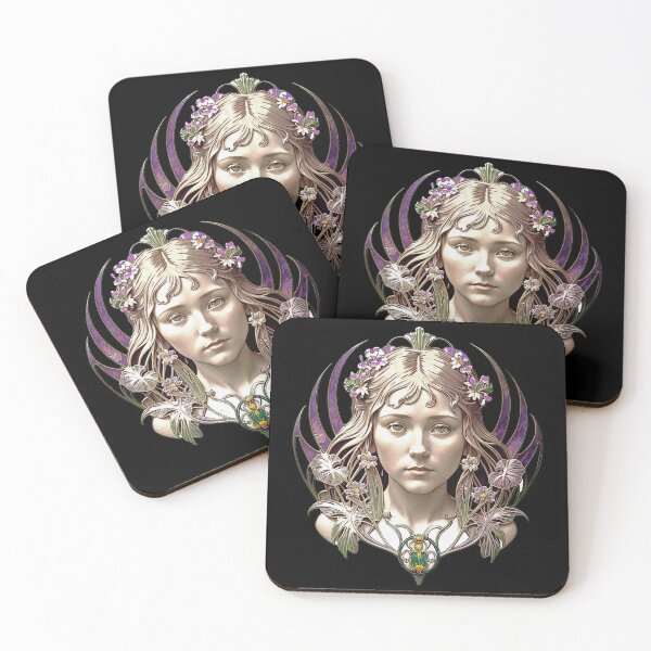 Item preview, Art Nouveau Queen Vintage Art Alphonse Mucha inspired designed and sold by artelligens.