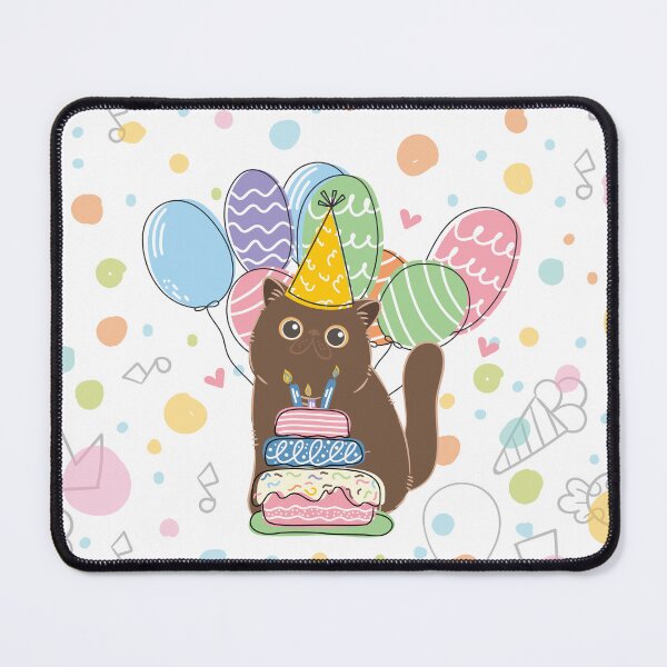 Item preview, Chocolate Brown Tabby Exotic Shorthair Persian Cat Birthday Party designed and sold by lulululupaint.