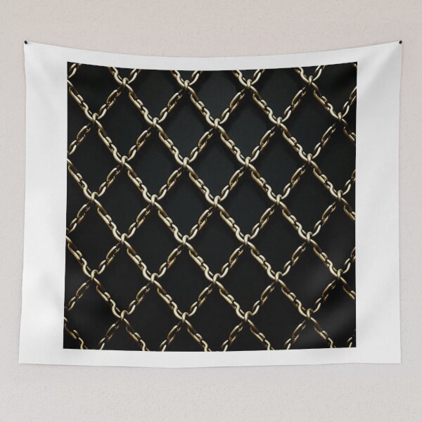 Item preview, black and gold chain link pattern designed and sold by DanieWoods.