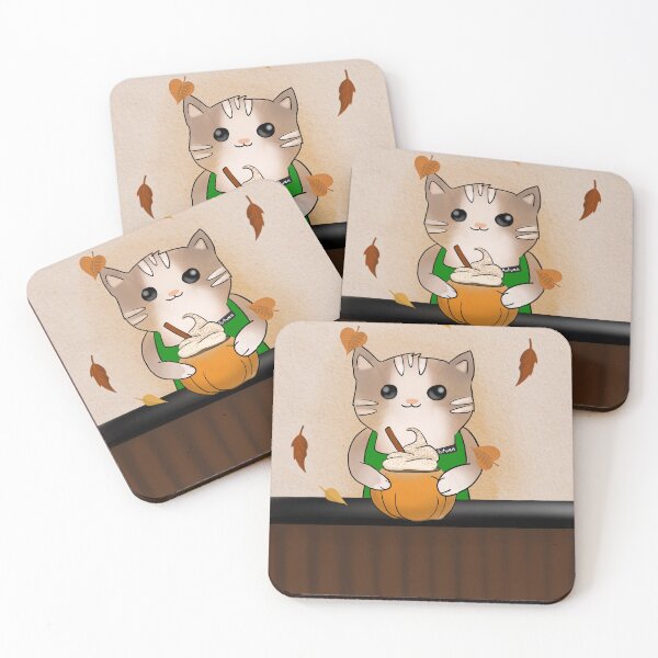 Item preview, Pumpkin Spice Barista Cat - Background designed and sold by Design-by-becky.