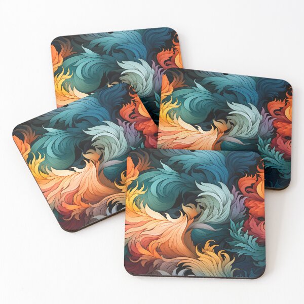 Item preview, Colored Plumage Waves Tile Pattern designed and sold by Ou-SunShine.