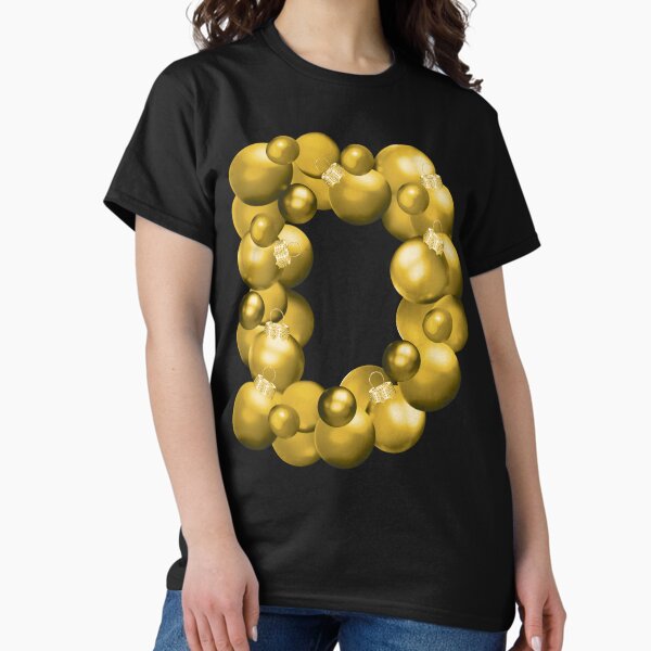 GOLD CHRISTMAS LETTER D Classic T-Shirt
