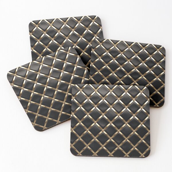 Item preview, black and gold chain link pattern designed and sold by DanieWoods.