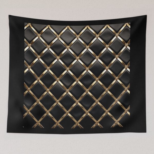 Item preview, black and gold chain link pattern designed and sold by DanieWoods.