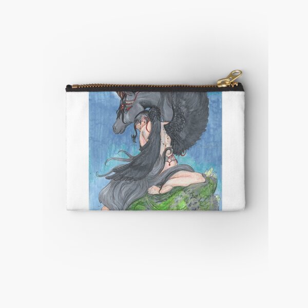 Item preview, Girl and Black Winged Unicorn designed and sold by Stephanie Small.