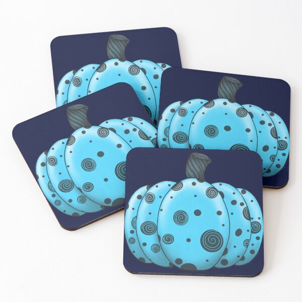 Item preview, Spiral & Dot Pumpkin in Blue designed and sold by lezell.