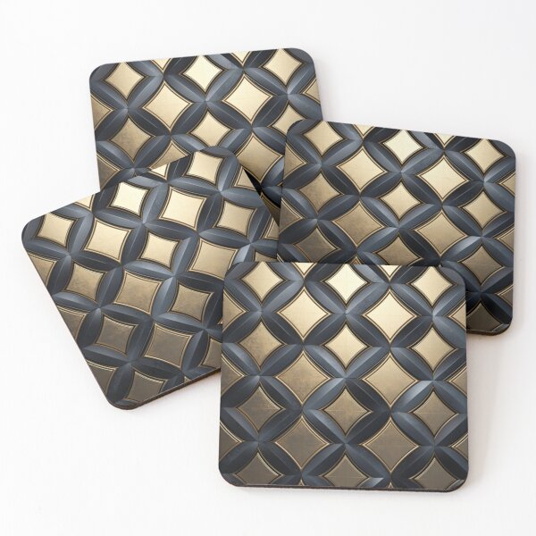Item preview, black and gold chain link pattern designed and sold by DanieWoods.