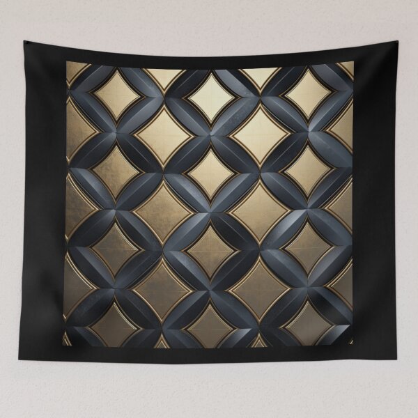 Item preview, black and gold chain link pattern designed and sold by DanieWoods.