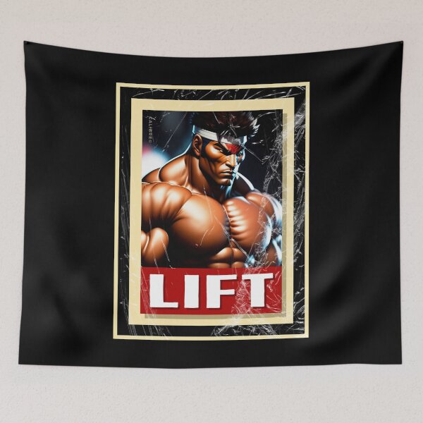 Item preview, Japanese Manga character, Muscular Fighter, Sports Dad Fitness Motivation, Jacked Fit Man, Boxer Bro, Combat Gift for Bodybuilding, Crossfit lifting gift for Bodybuilder and Gym rat, Powerlifting Gym designed and sold by SwissCalibre.