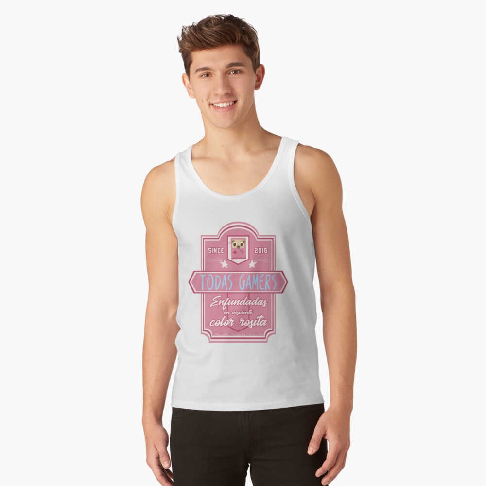 Vista previa del artículo con la obra «Camiseta de tirantes», diseñado y vendido por TodasGamers.