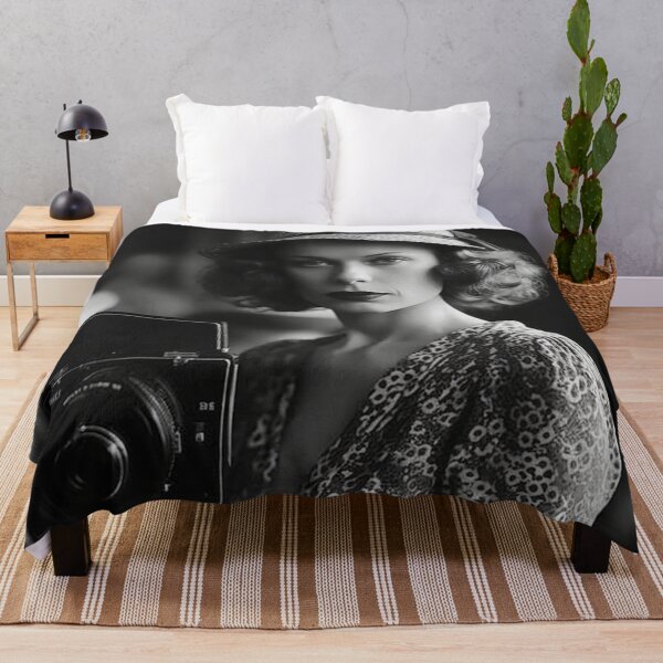 Item preview, Camera in Hand: Black & White, Film Noir Style, Charming Pose. designed and sold by WhiteWolfe0127.