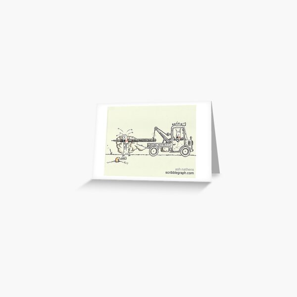 Pig in a Muck Pick-up Truck Greeting Card