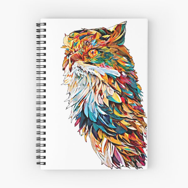 Item preview, The vector art of the owl was a stunning display of vibrant color, showcasing the bird's intridcat detail. designed and sold by Best-Art-32.