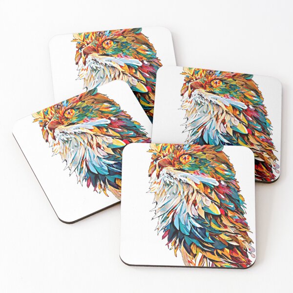 Item preview, The vector art of the owl was a stunning display of vibrant color, showcasing the bird's intridcat detail. designed and sold by Best-Art-32.