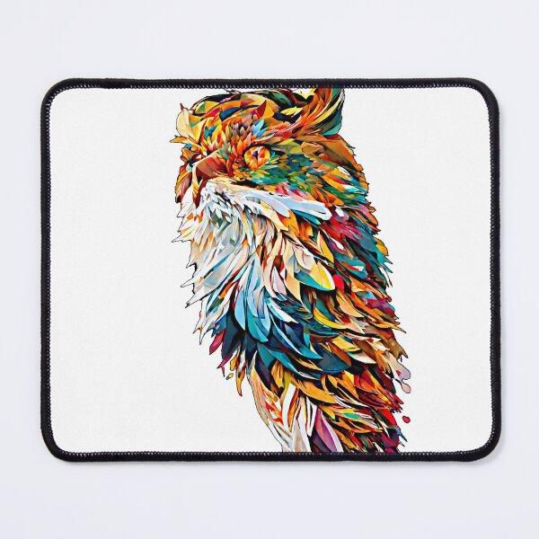 Item preview, The vector art of the owl was a stunning display of vibrant color, showcasing the bird's intridcat detail. designed and sold by Best-Art-32.