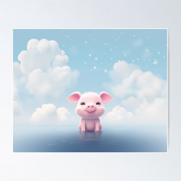 Item preview, Cute Cartoon Pig designed and sold by Digi-Artsy.