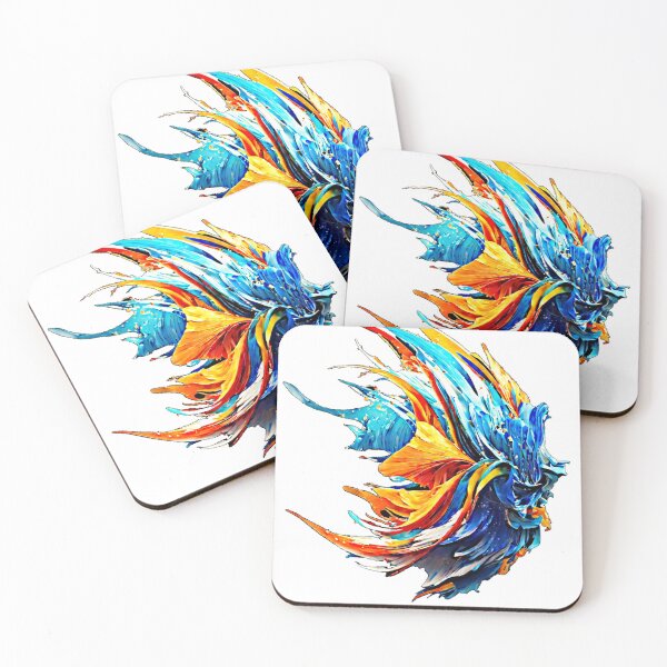Item preview, The vector art vividly portrays an alien betta fish with a mesmerizing bleand of vibrant and exotic colors. designed and sold by Best-Art-32.