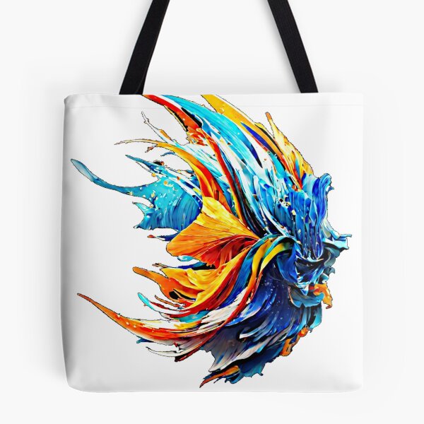 Item preview, The vector art vividly portrays an alien betta fish with a mesmerizing bleand of vibrant and exotic colors. designed and sold by Best-Art-32.