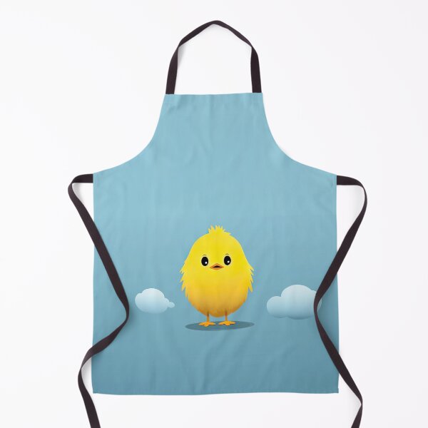 Aperçu de l'œuvre Cute Baby Chick on Blue créée et vendue par Digi-Artsy.