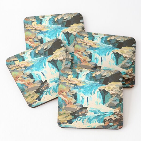 Item preview, Abstract Oil Painted Waterfall designed and sold by Myra365Art.