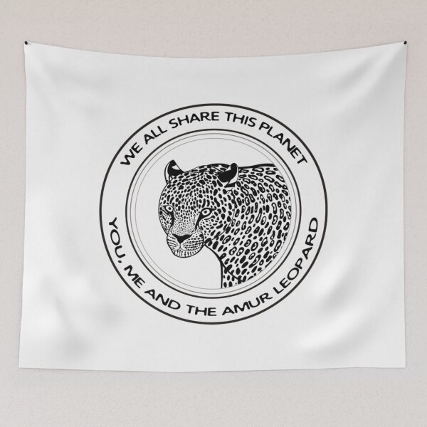 Item preview, Amur Leopard - We All Share This Planet - light colors designed and sold by ElenaDenesik.