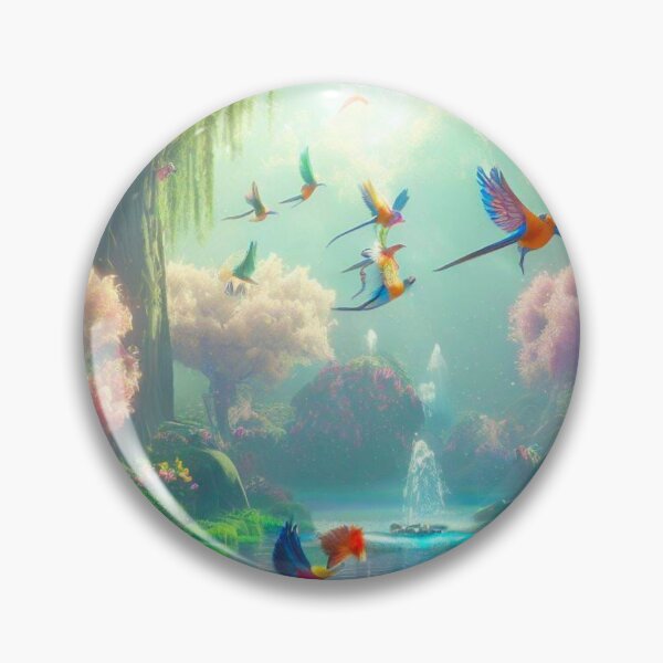 Item preview, Enchanted Serenity: Graceful Birds and Babbling Brook in Nature's Splendor designed and sold by DreamCove.